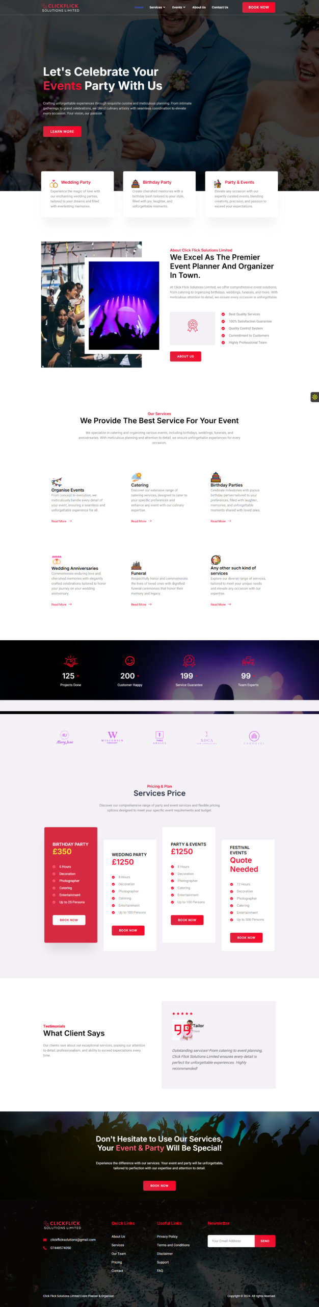 Click Flick Solutions - Full Website Preview
