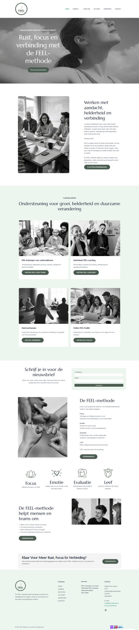 Feel Method - Full Website Preview