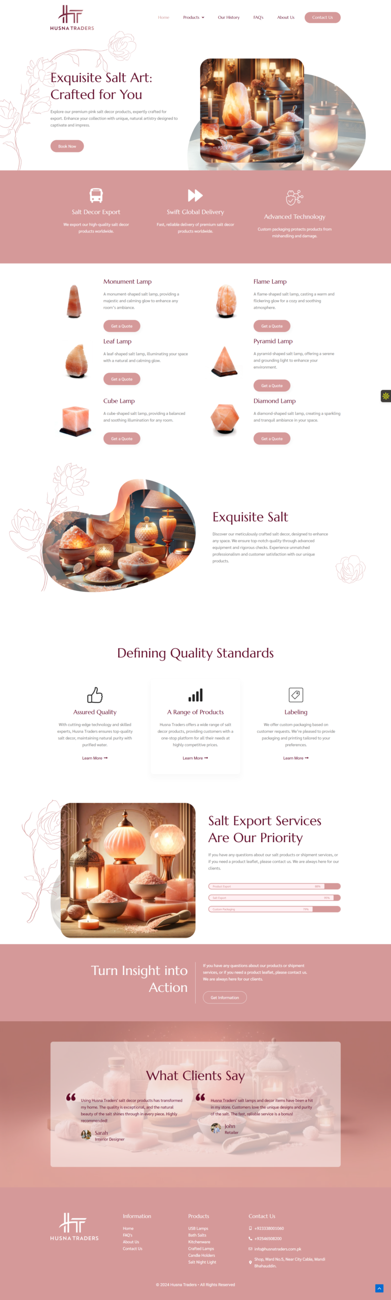 Husna Traders - Full Website Preview