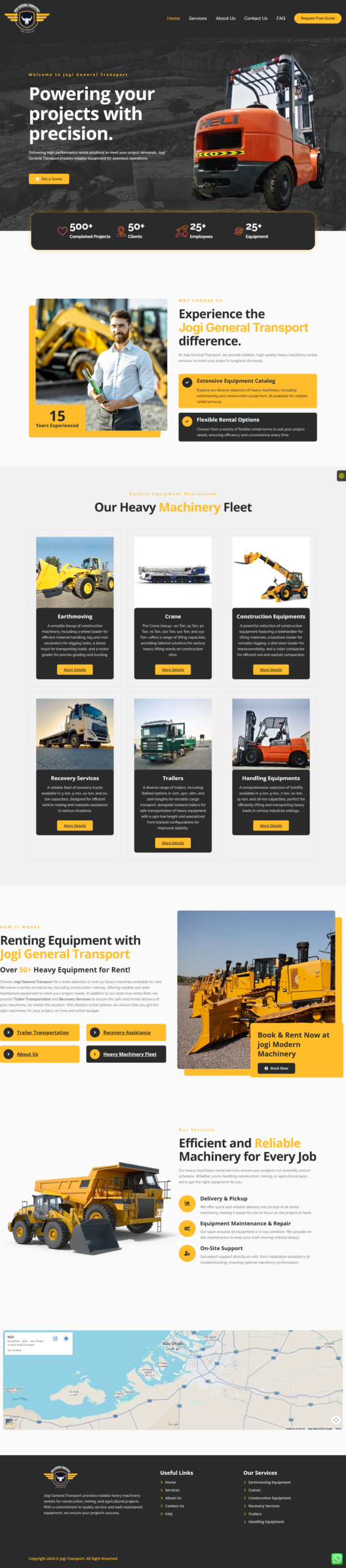 Jogi Transport - Full Website Preview